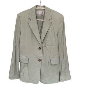 OAK + FORT Light Green Textured‎ Blazer Jacket Size XS TP Two Button
